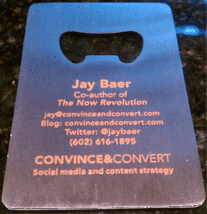 jay baer s bottle opener business card Flickr Photo Sharing 291x300 dot coma   Are Domain Names Even Relevant Now? 