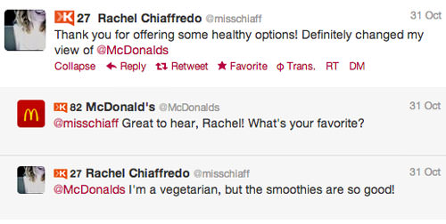 Rachel McDonalds interactio 4 Customer Service Lessons from the Biggest Brands on Twitter