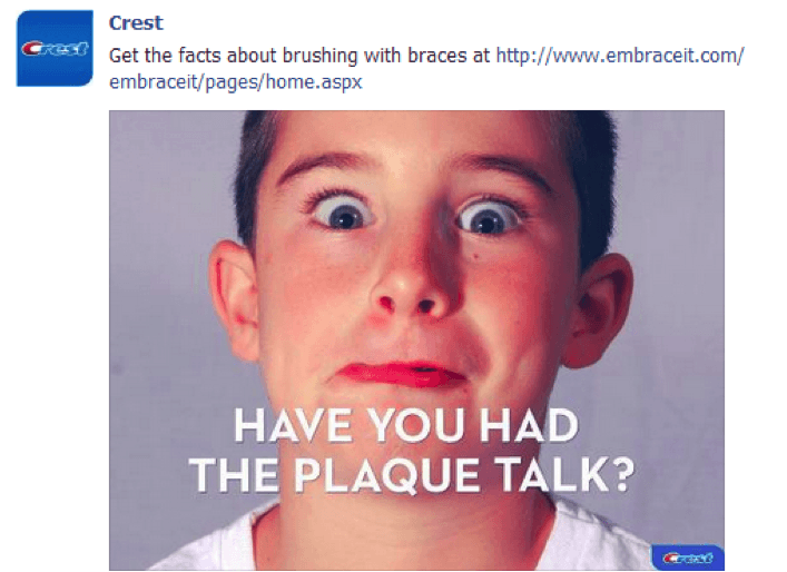 Crest and the Dreaded Plaque Talk The Dreaded Plaque Talk Sparks Facebook Engagement 