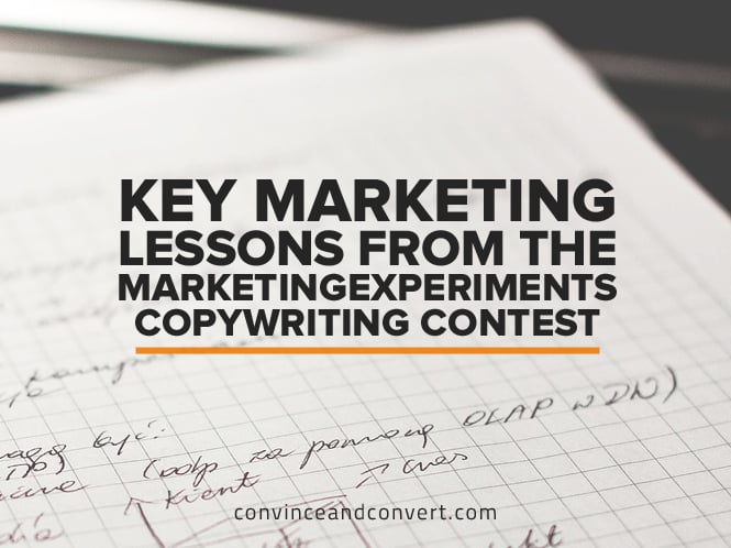Key Marketing Lessons from the MarketingExperiments Copywriting Contest