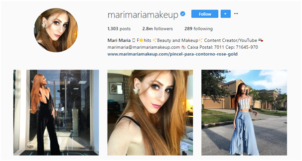 Instagram beauty influencer