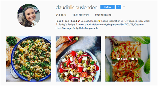 Instagram food influencer