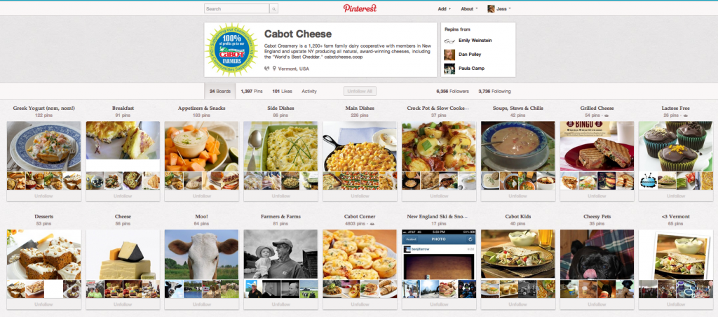 Cabot Cheese on Pinterest