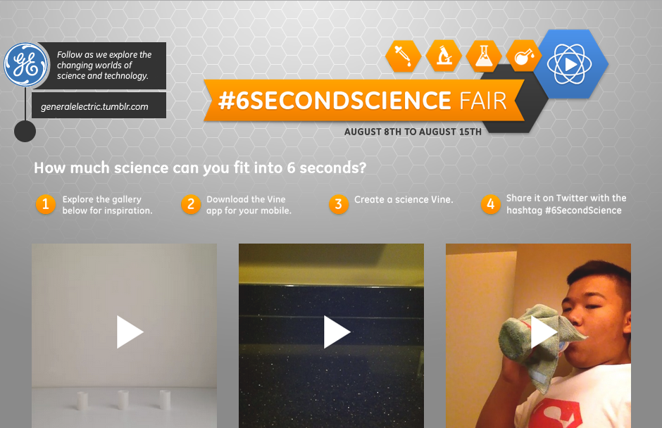 GE Six Second Science Fair