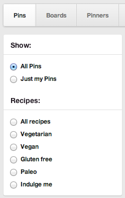 Pinterest Recipe Search