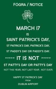 Saint Patrick's Day flyer