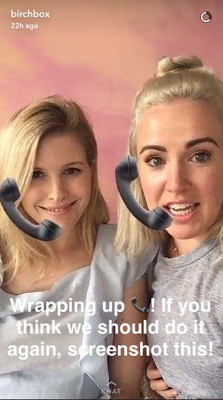 Birchbox Snapchat calls