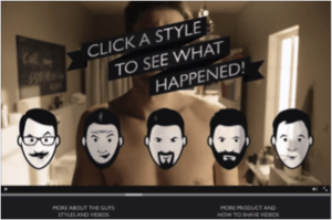 Video of men with different facial hair styles