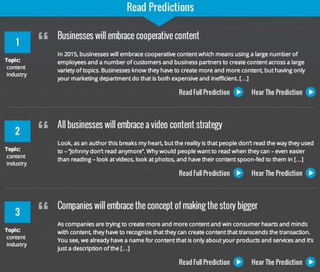 Read predictions