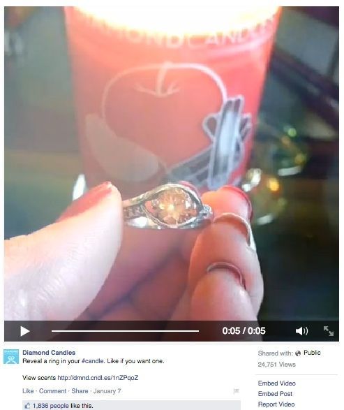 Facebook video - Diamond Candles