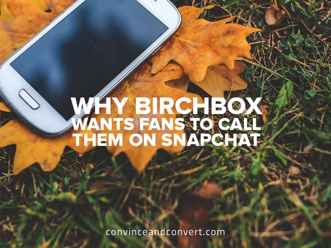 Why Birchbox Wants Fans to Call Them on Snapchat