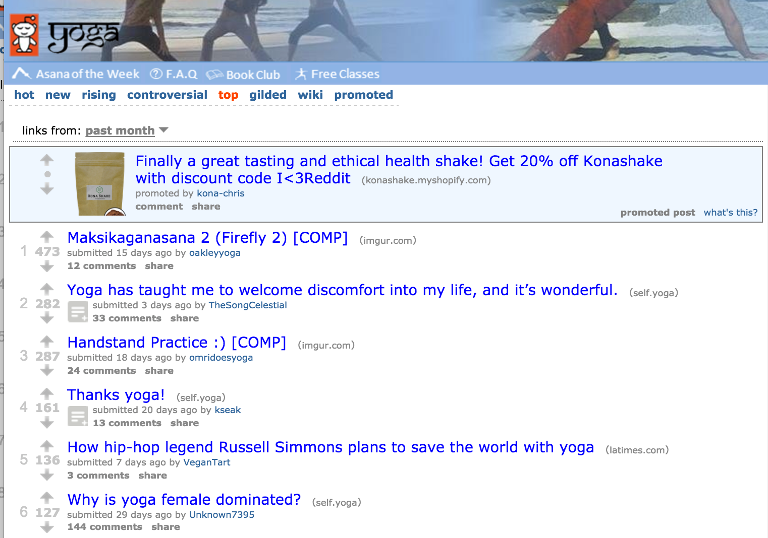 reddit yoga topic ideas