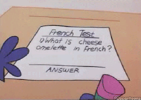 dexter writing in french