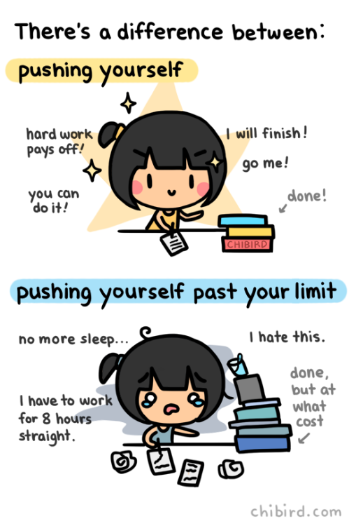 pushing yourself vs pushing past your limit