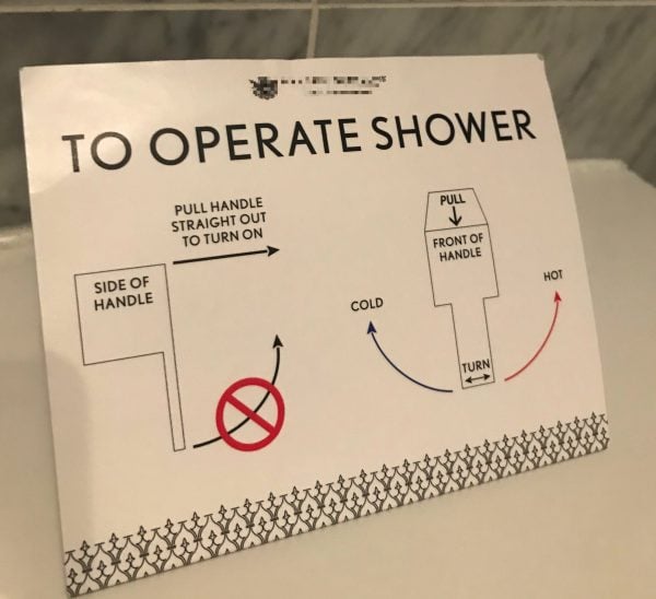 to operate shower