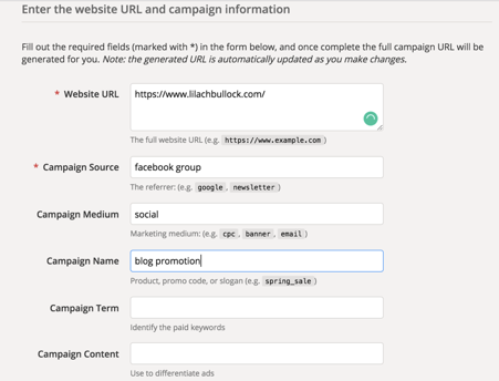 Google Campaign URL Builder