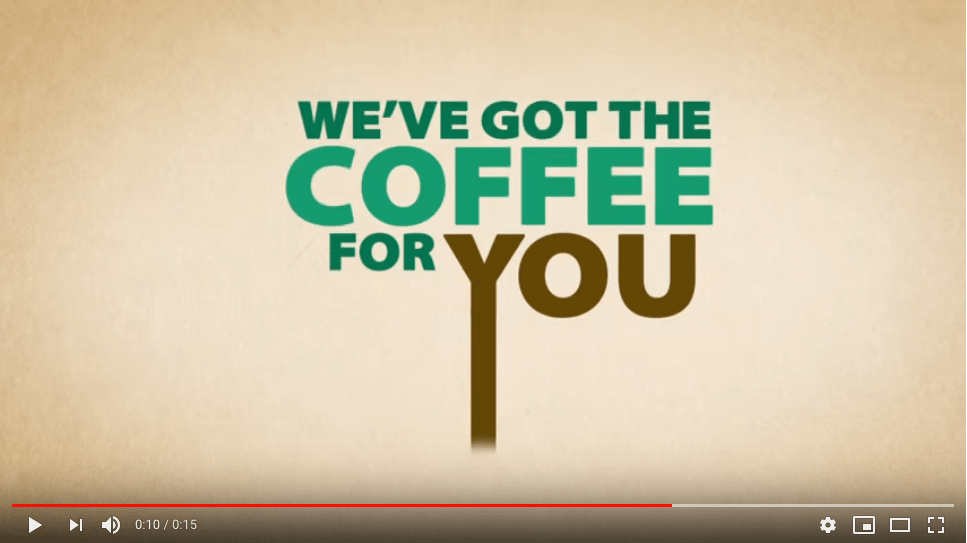 Starbucks kinetic typography example