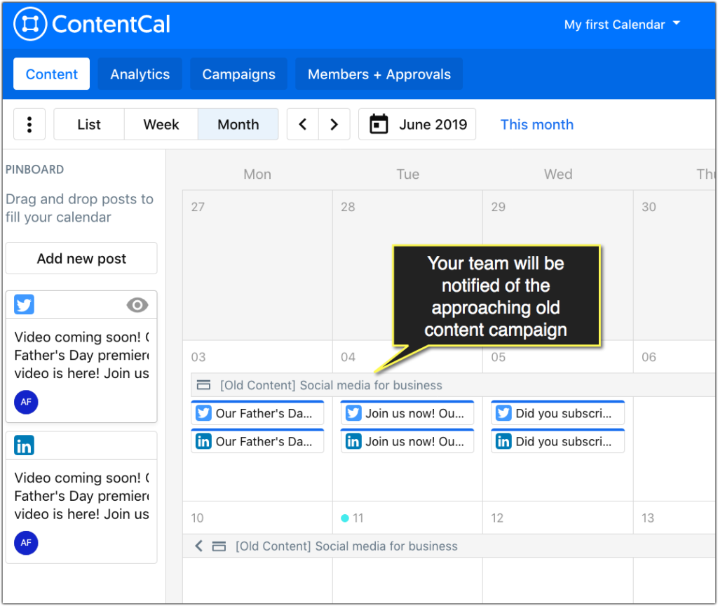 contentcal calendar