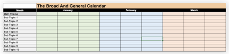 Editorial Calendar Example