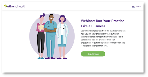 B2B Content Marketing Example from AthenaHealth