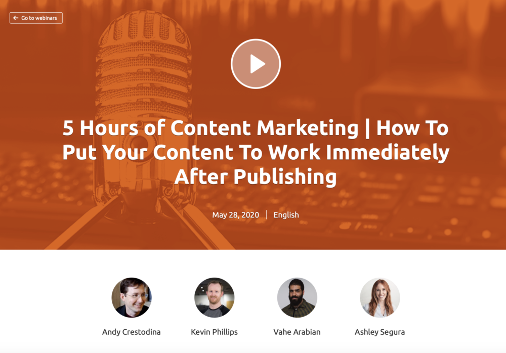 5 hours of content marketing | How to put your content to work immediately after publishing