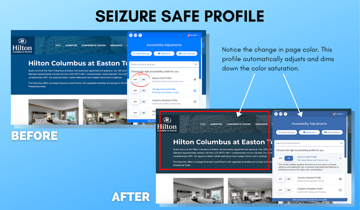 Hilton Seizure Safe Profile