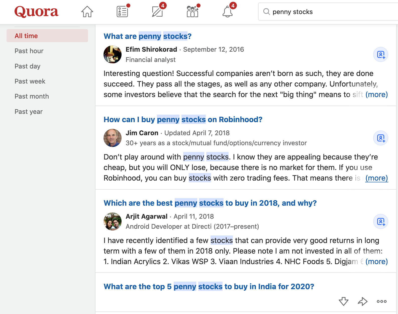 Screengrab of Quora and how you can use it as part of the keyword research process to bring more traffic and conversions to your blog