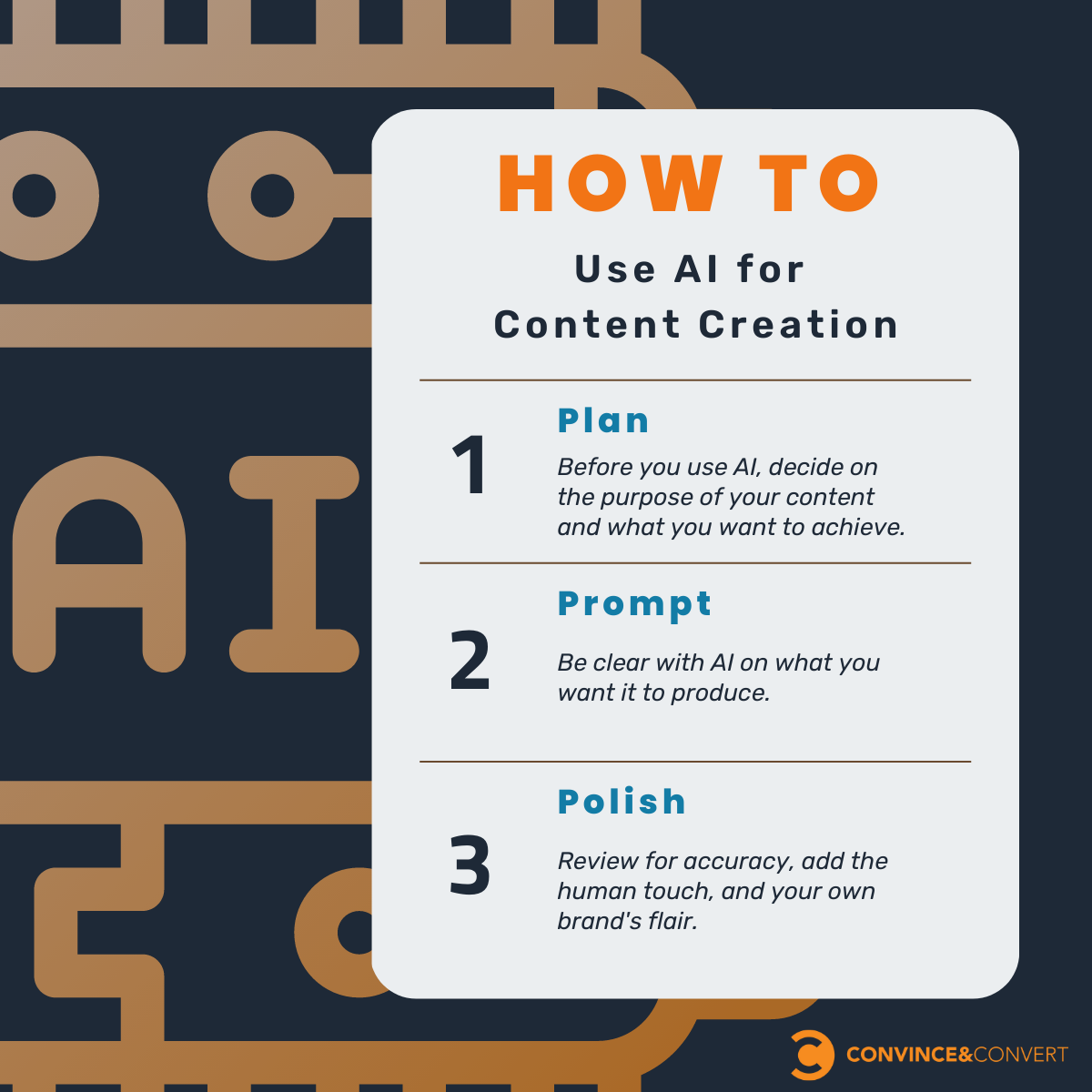3 P's of AI by Convince and Convert