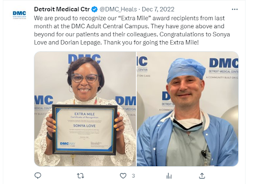 Detroit Medical Center highlighting healthcare achievement example
