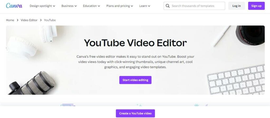 Canva YouTube Video Editor