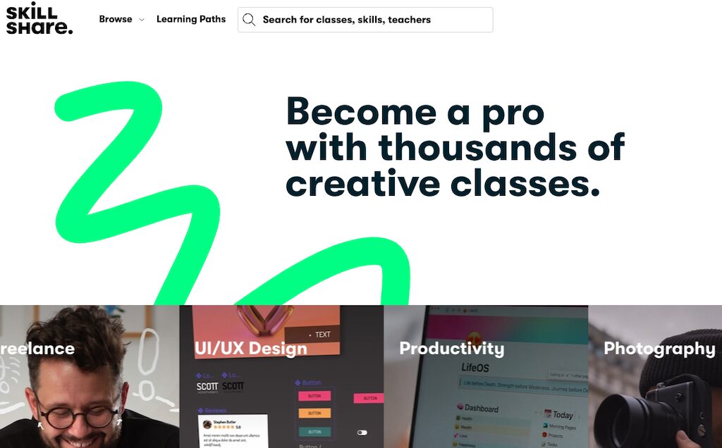 Skillshare website