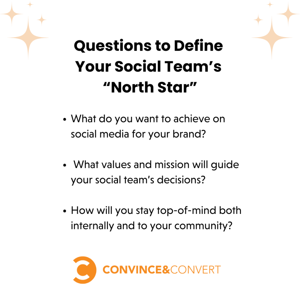 Questions to define your social team's north star