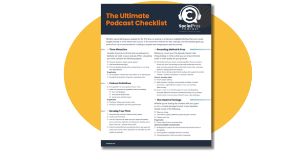 podcast checklist graphic