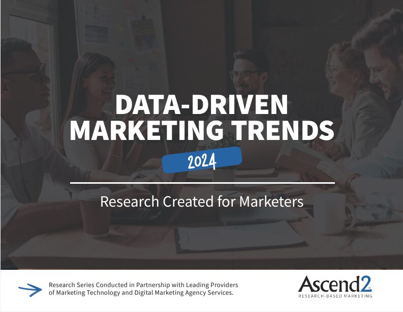 Report cover: Data-Driven Marketing Trends 2024
