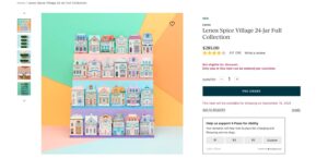 screenshot of lenox spice village jars on amazon